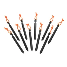 TOMSHOO 10 шт. ультра-светильник для путешествий на открытом воздухе, палатки со светоотражающей веревкой, аксессуары для палаток 18 см/" v-образная колышка для палатки