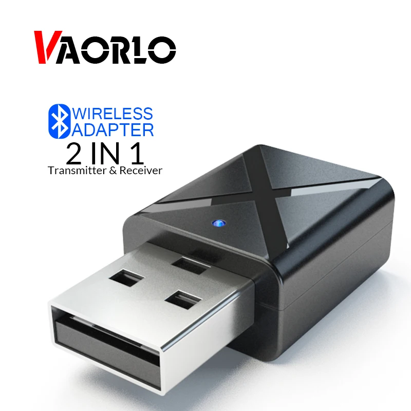 VAORLO USB Bluetooth адаптер 5,0 Bluetooth аудио передатчик приемник 3,5 мм AUX стерео музыка беспроводной адаптер для ТВ ПК автомобильный комплект