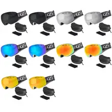 Новые ТПУ лыжные очки двухслойные Анти-туман взрослых большой сферической толстой губкой держать близорукость очки ветронепроницаемое оборудование