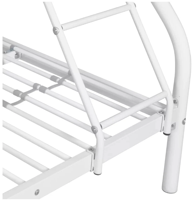 VidaXL Bunk Bed Frame For Kids 200x140 / 200x90cm Metal White High Quality Bed Suitable For Bedroom 242994 VidaXL Bunk Bed Frame For Kids 200x140 / 200x90cm Metal White High Quality Bed Suitable For Bedroom 242994