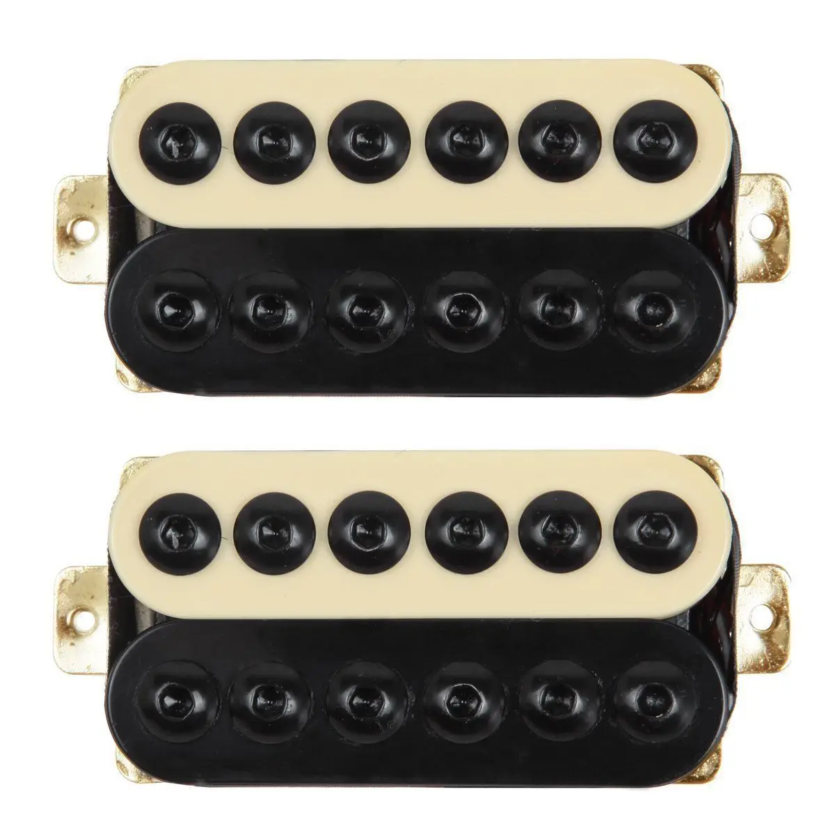 1 Набор мостик и шея Зебра Гитара Humbucker пикапы Invader стиль кремовый черный | Спорт