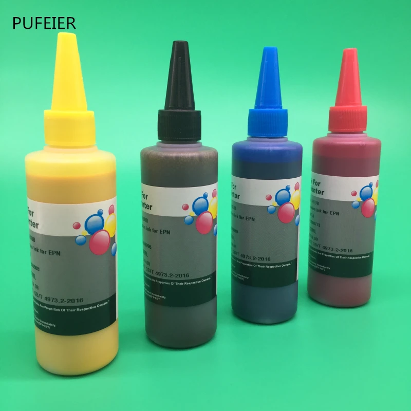 4 шт х 100 мл T252XL1 T252XL4 T2521 T2524 пигментные чернила для Epson WF 3620 3640 7610 7620 7710 7720 7210