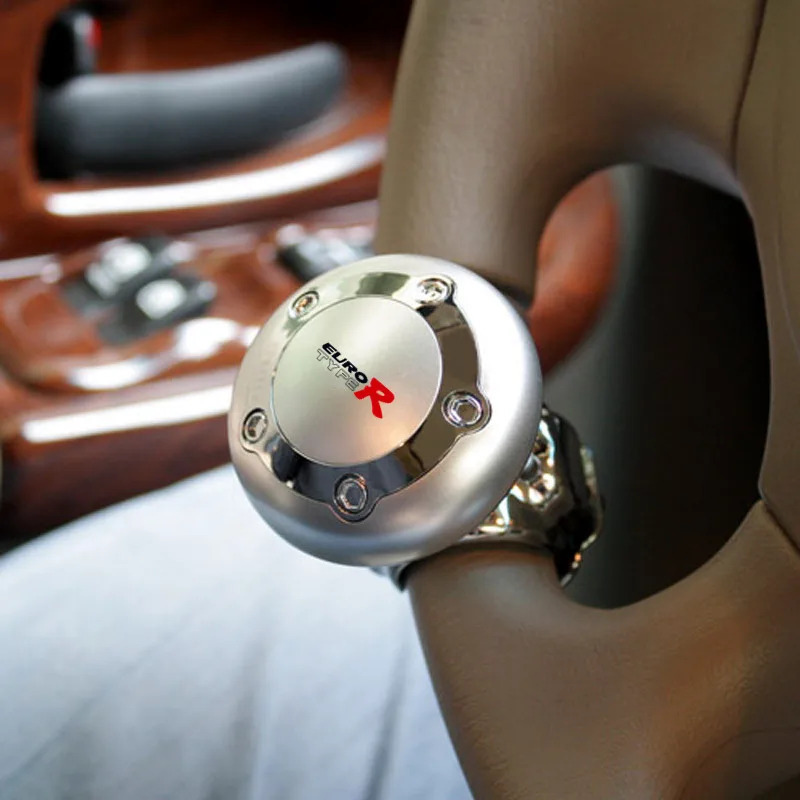 

EUROTYPER Chrome Car Steering Wheel Spinner Knob Power Handle For Heavy-duty Truck Car Bus