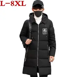 Большие размеры 8XL 7XL 6XL 5XL 2018 Новая модная мужская одежда Высокое качество повседневное ветрозащитный зимние теплые куртки и пальто для