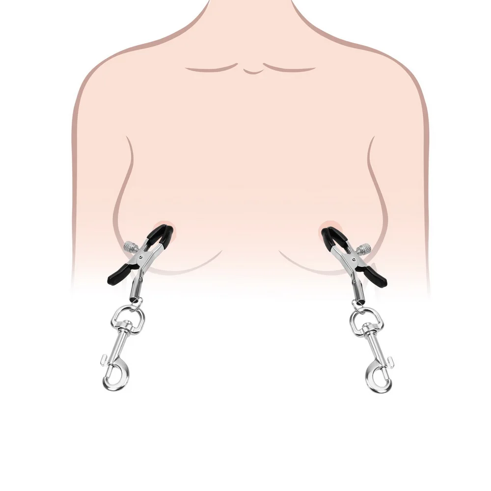 1 пара зажимы для сосков стимулятор груди с металлическими клипсами женская