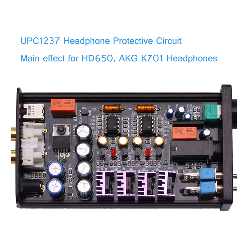 FX-Audio PH-A1 Pure Class A Mini Headphone Amplifier UPC1237 Protection 3.5mm/RCA Input Amplifier for HD650 for AKG701