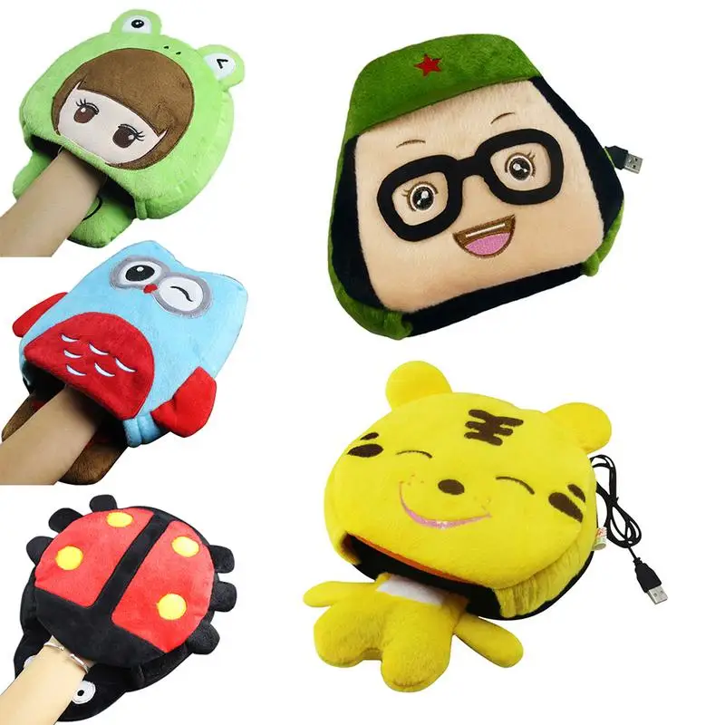 Heating Mouse Pad Cartoon Shaped Hand Warmer Heated Mouse Mat USB Port with Wristguard Computer Accessories with 1.3m USB Cable