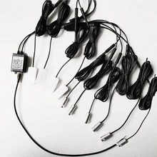 Универсальный 10 в 1 RGB светодиодный светильник с 8 м декором для салона автомобиля волоконно-оптический светильник с помощью приложения управления 12 В декоративные атмосферные лампы