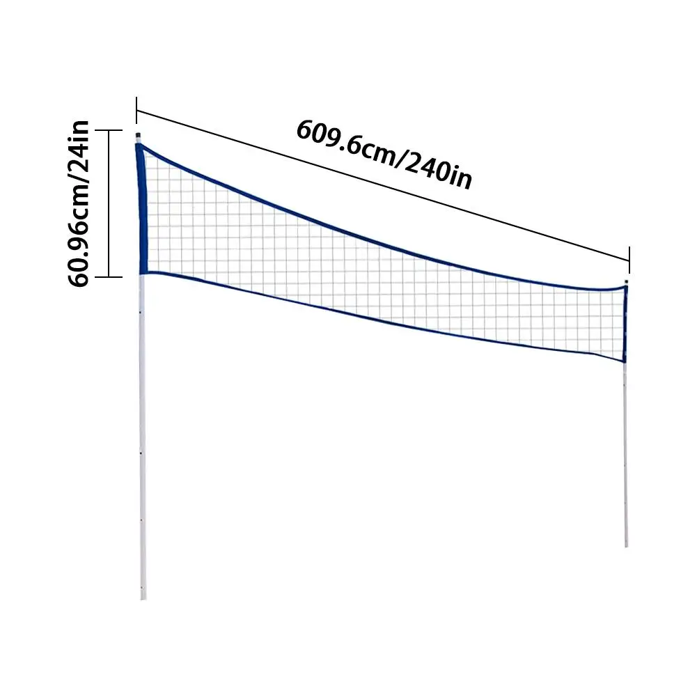 Портативная волейбольная сетка складной регулируемый волейбол бадминтон теннисная сеть с подставкой полюс для пляжа газон парк спорта на открытом воздухе