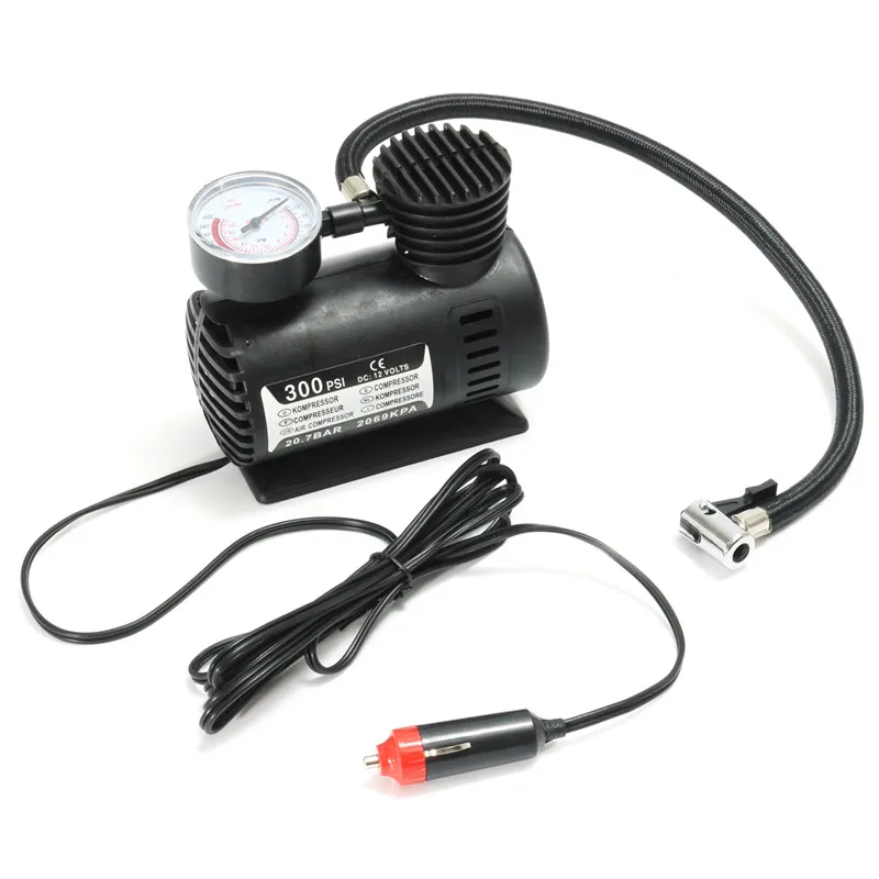 Portable Mini DC 12V 300 PSI Air Compressor Pumps Auto Car Bicycle ... - Portable Mini DC 12V 300 PSI Air Compressor Pumps Auto Car Bicycle Electric Tire Inflator Pump