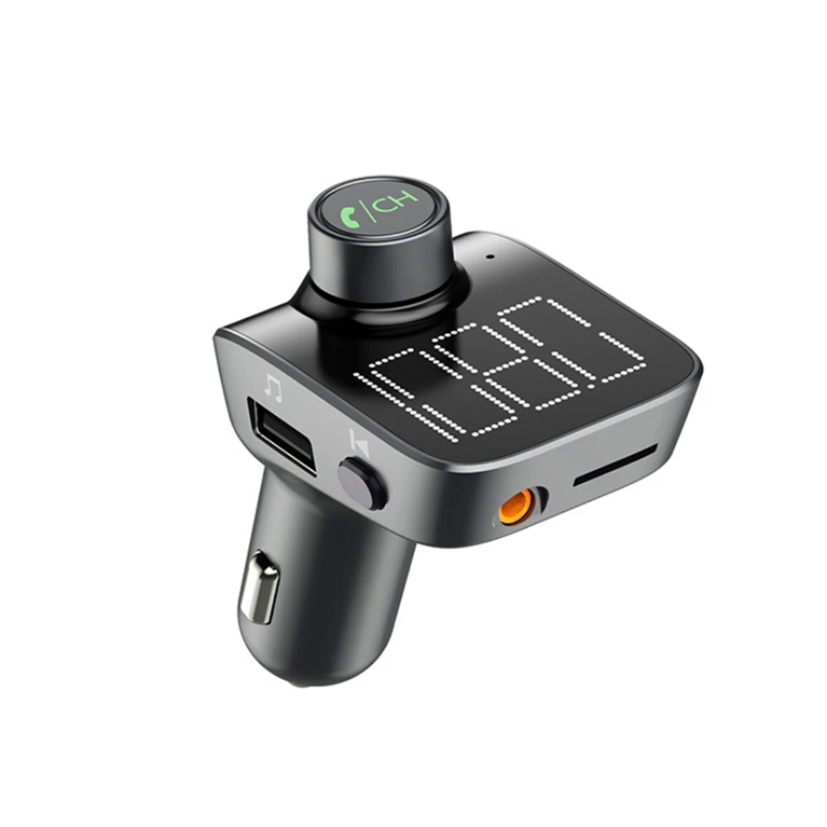 

SOONHUA Dual USB Car Bluetooth 5.0 FM Transmitter Wireless Bluetooth Car Kit Hands Free Auto MP3 Player with Display Screen Aux