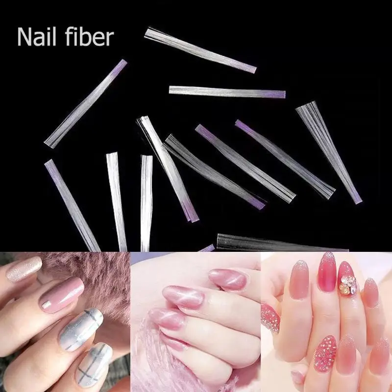 

10pcs 5.5CM Fiberglass for Nail Extension Fibernails Acrylic Tips Manicure Salon Tool Curvature Clips Silk Wraps