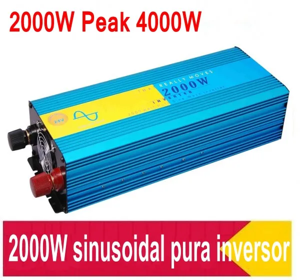 

Hot Sale solar inverter 2000W pure sine wave off grid tie inverters dc 12v24v48v input to ac 220v peak 4000W