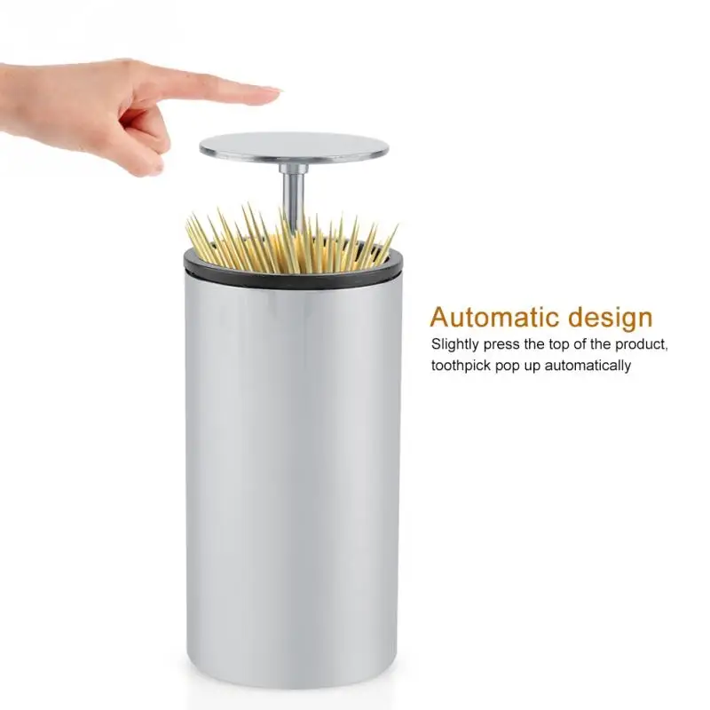 Automatic Stainless Steel Toothpick Dispenser Box Holder Container For Home Restaurant Bar Use Toothpick Holders Aliexpress
