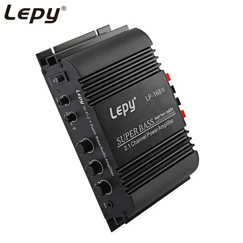 Lepy Lp-168 S 12 В Авто аудио автомобильный усилитель мощности сабвуфер басовый выход стерео звук с функцией Aux громкоговоритель дистанционный конт
