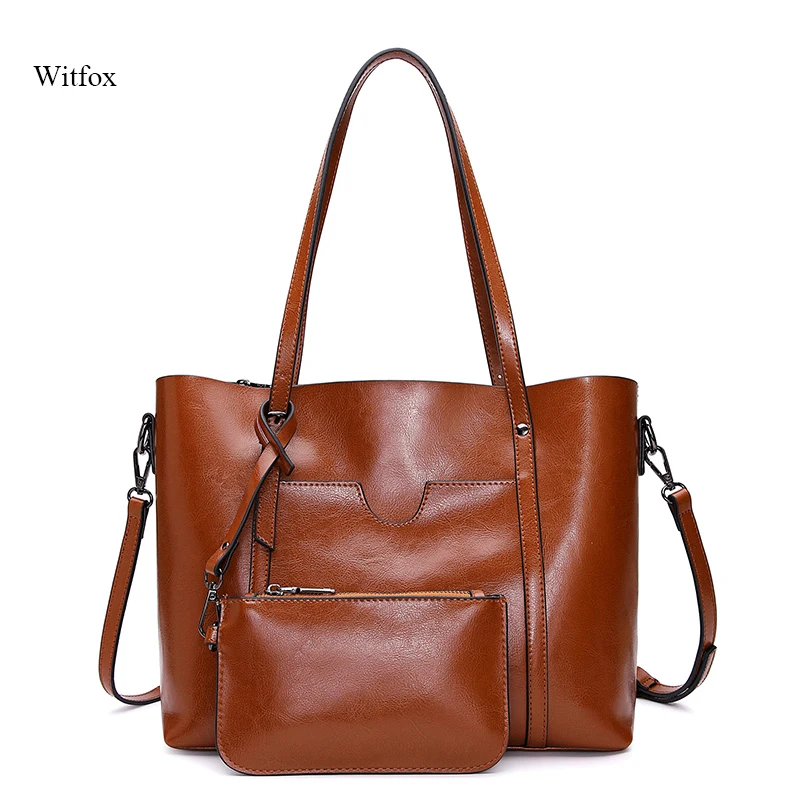 Vrouwen tote bag sac a main boodschappentas voor vrouw echt leer grote capaciteit met een kleine portemonnee tas Vrouwen tote bag sac a main boodschappentas voor vrouw echt leer grote capaciteit met een kleine portemonnee tas