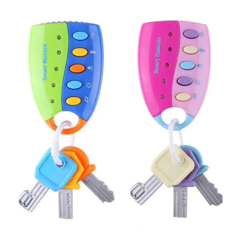 

Educational Musical Car Key Toy Colorful Flash Sounds Remote Car Voices Vocal Pretend Play Toys for Baby Musical Car Key Toy