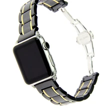 Luxury Watch Band For Apple Watch Series 4 Ceramics With Stainless Steel Watch Strap For Apple Series 1 2 3 Watchbands 44 42mm Luxury Watch Band For Apple Watch Series 4 Ceramics With Stainless Steel Watch Strap For Apple Series 1 2 3 Watchbands 44 42mm