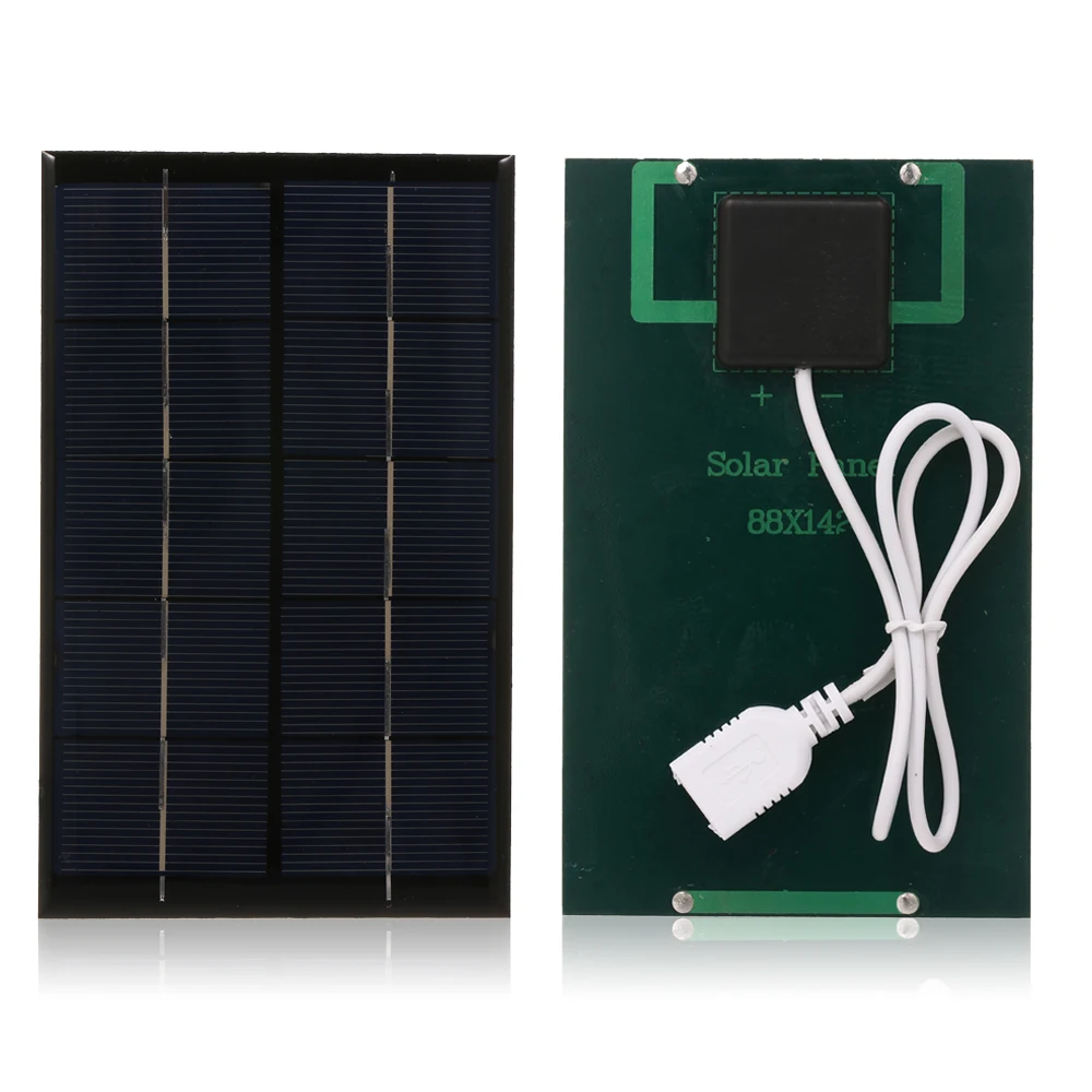 

2.5W/5V Portable Travel Solar Charger With USB Port Monocrystalline silicon Compact Solar Panel Cellphone Power Bank Charger