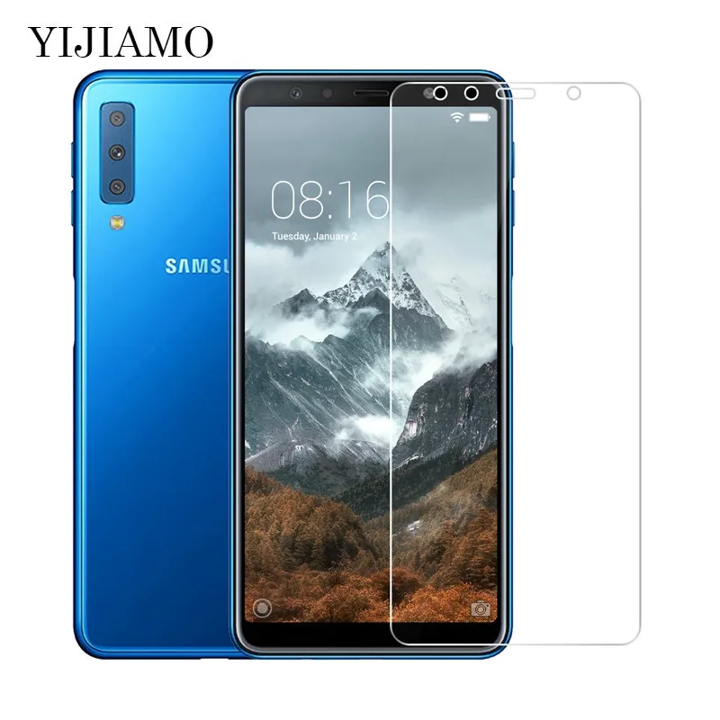 

2.5d Tempered Glass For Samsung A7 2018 Glass Screen Protector Protective Film On For Samsung Galaxy A7 2018 Cover A750 9H Hard