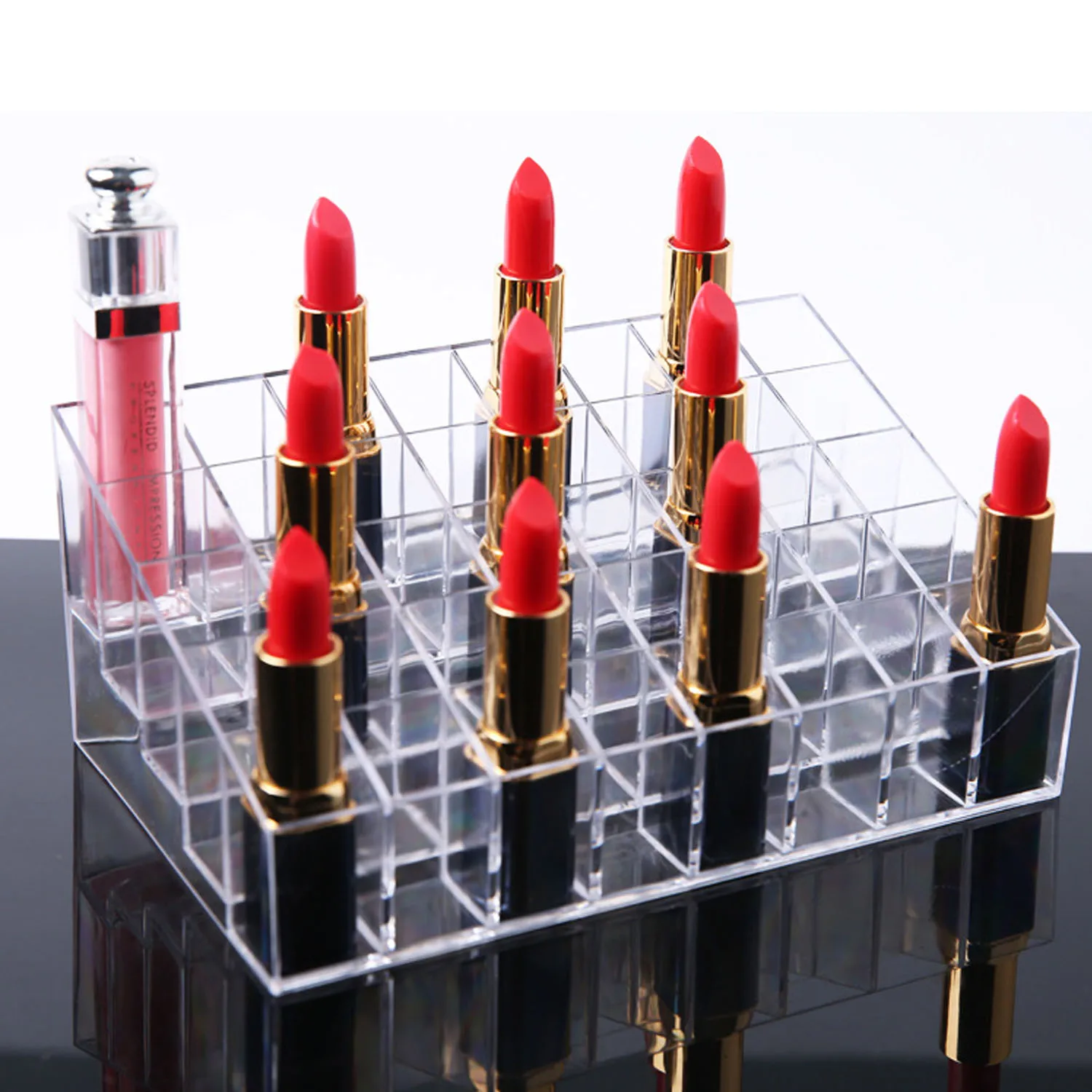 36/40 Grids Plastic Lipstick Makeup Stand Holder Box Lip Gloss Eyebrow