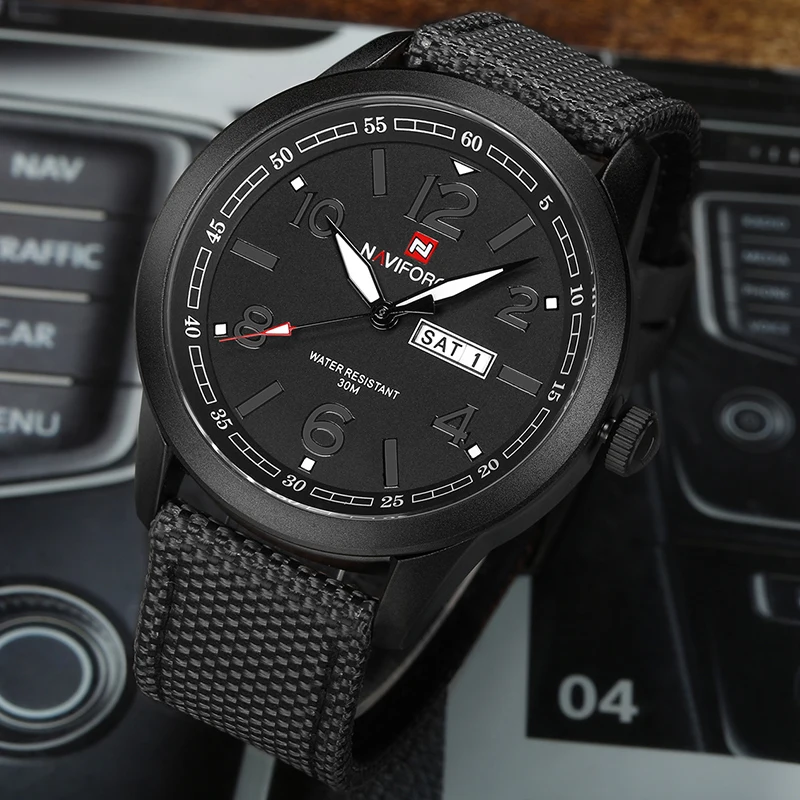 NAVIFORCE мужские модные роскошные часы повседневные кварцевые наручные с