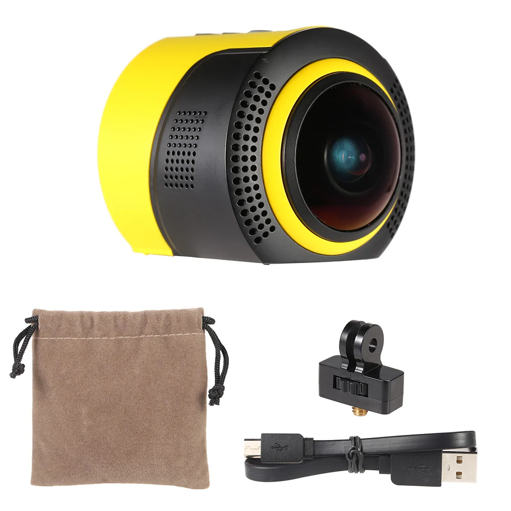 Панорамная камера Detu 360 градусов Wifi 1080P 30FPS 8MP Fisheye для виртуальных очков экшн Спорт