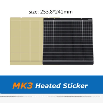 

2pcs Black/Golden Prusa I3 MK3 MK2.5 MK52 Heatbed Sticker Hotbed Platform Sheet 253.8*241mm With 3M Tape For 3D Printer Parts