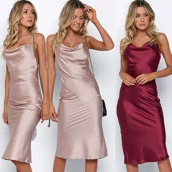 

New Women Ladies Summer Fashion Casaul Solid Dress Bandage Bodycon Sleeveless Party Dress Clubwear