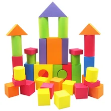 38 шт. EVA безопасные детские строительные кирпичные блоки, пенопластовые строительные мягкие игрушки, детские интеллектуальные упражнения, собранные, горячая распродажа