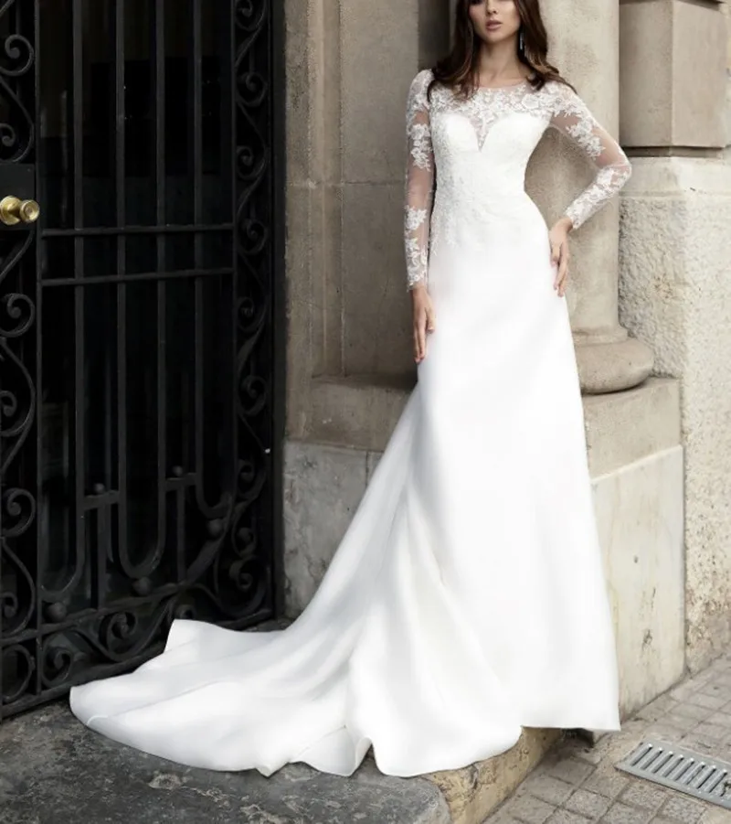Vivian's Bridal 2018 иллюзия свадебное платье русалки элегантное кружевное с