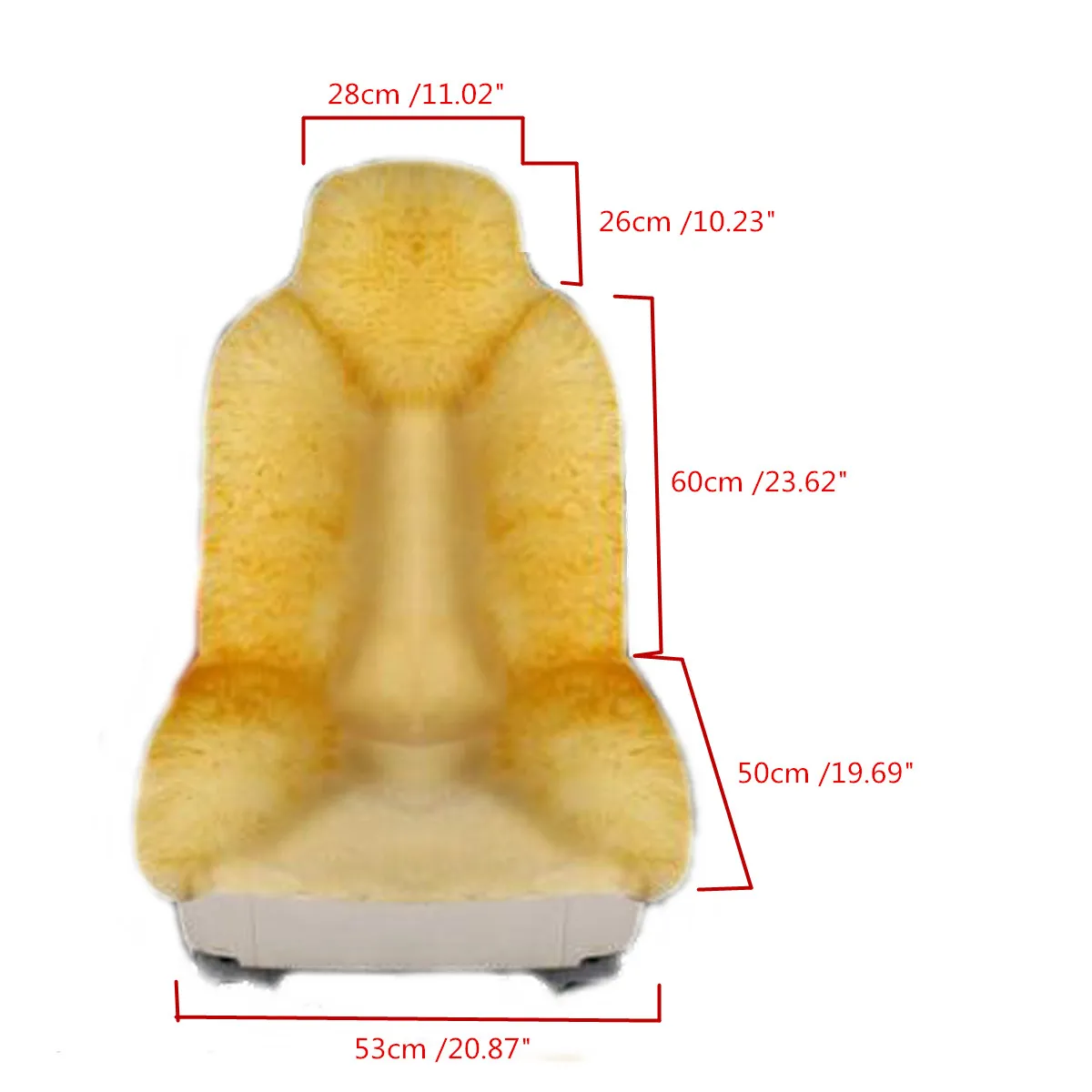 

Wool Single Car Front Seat Cushion Full Surround Pad Winter Warm Cover Mat Automobile Plush Front Row Slipcover 1Pcs Universal