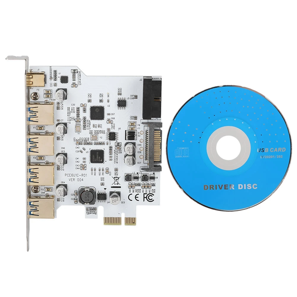 

Hot PCI-E to USB3.0 4-Port TYPE-C Adapter Expansion Card Connector Dual Interface for Windows XP Vista Windows 7 Linux Windows 8
