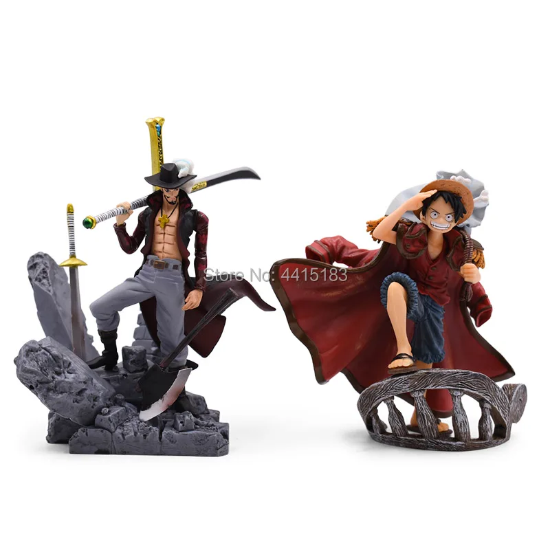 2 Styles Anime One Piece The Top War Monkey D. Luffy Dracule Mihawk PVC Action Figure Doll Collectible Model Toy Christmas Gift 2 Styles Anime One Piece The Top War Monkey D. Luffy Dracule Mihawk PVC Action Figure Doll Collectible Model Toy Christmas Gift