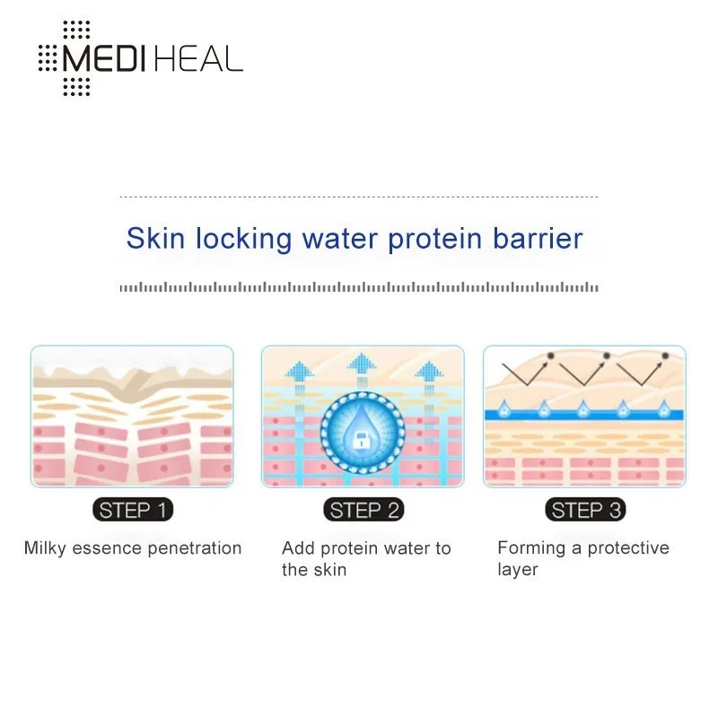 MEDIHEAL Успокаивающая Белковая маска для лица осветляет масло и воду сбалансирует