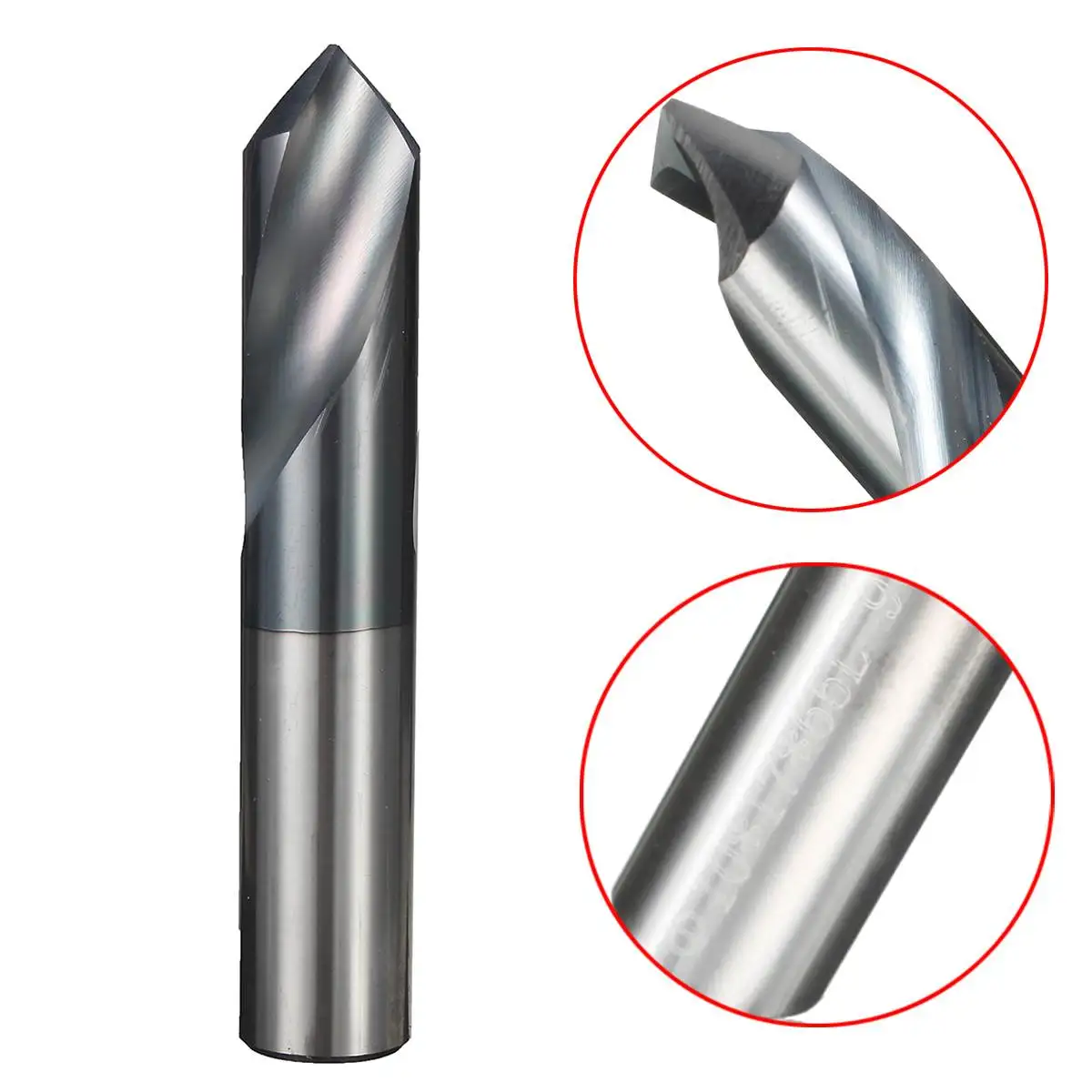 1pc 1/2" 2 Flute 90 Degree Carbide Chamfer Mill 12mm Shank Tungsten