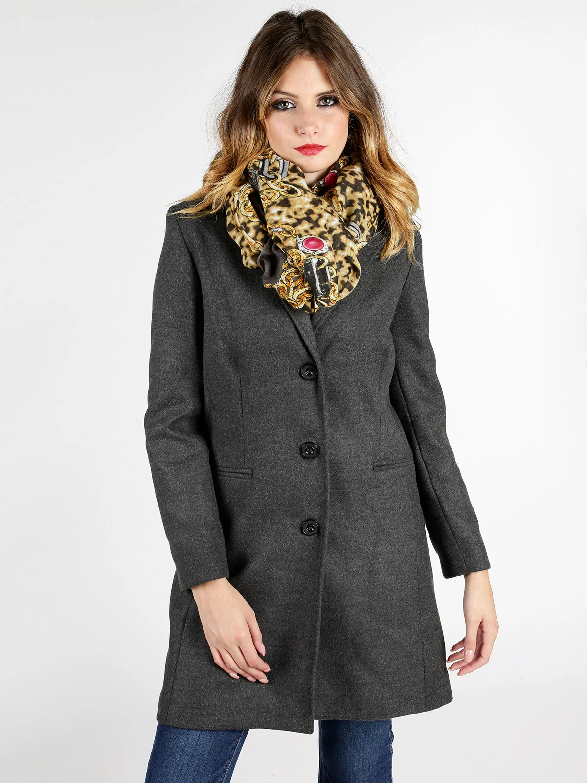 Gray coat womanin Wool & Blends from Women's Clothing on Aliexpress