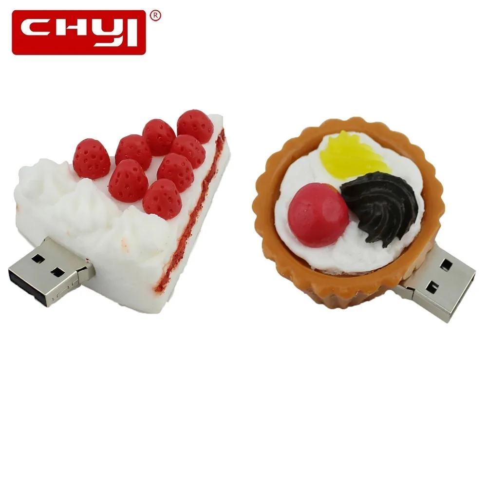 CHYI вкусные еда USB флешка накопитель клубничный торт Яйцо Пирог Tart Memory Stick 4ГБ 8ГБ 16ГБ 32ГБ 64ГБ флешки Лидер продаж