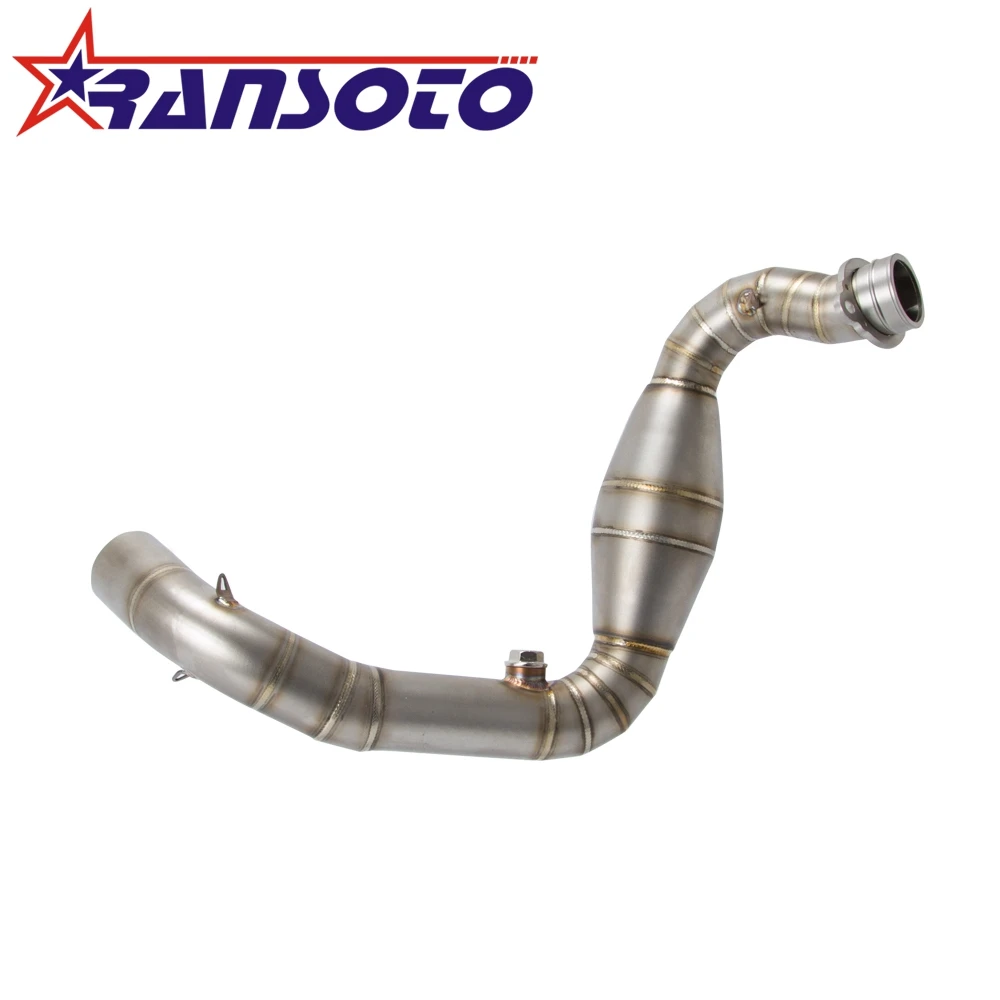 

RANSOTO Motorcycle Exhaust Link Pipe Exhaust System Connect Mid Middle Pipe Slip on Pipe for BMW G310GS G310R 2016-2018