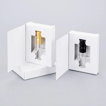

200pcs 3ML Customizable Paper Boxes And Glass Perfume Bottle With Atomizer&empty Parfum Packaging by DHL