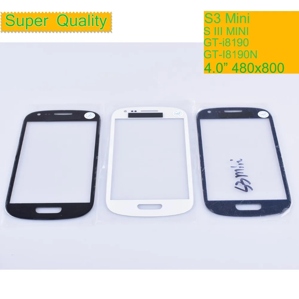 10 шт./лот для Samsung Galaxy S III MINI S3 Mini i8190 сенсорный экран передняя стеклянная панель ЖК