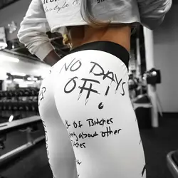 Письмо печати узкие Женские легинсы спортивные штаны с высокой талией эластичные Леггинсы спортивные эластичные тренировки Для женщин