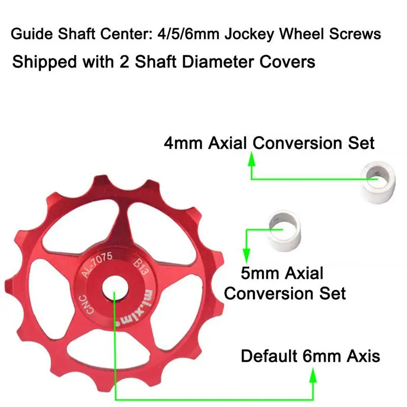 1 قطعة 13 T خفيفة سبائك الألومنيوم MTB الدراجة تحمل عجلة شدادة الخلفية Derailleur البكرات دراجة أجزاء 1 قطعة 13 T خفيفة سبائك الألومنيوم MTB الدراجة تحمل عجلة شدادة الخلفية Derailleur البكرات دراجة أجزاء
