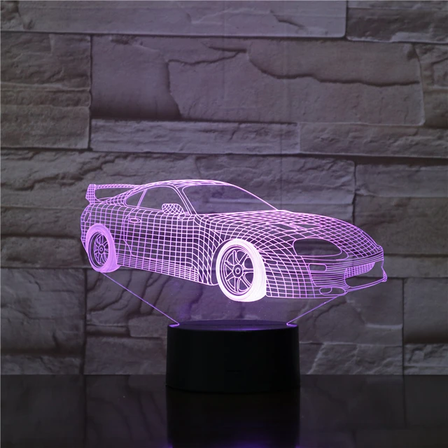 Veilleuse LED 3D avec Capteur Tactile pour Voiture de Course, Luminaire  Décoratif d'Nik, Idéal pour Chambre à Coucher ou comme Cadeau  d'Anniversaire pour Petit Ami ou Enfant - AliExpress