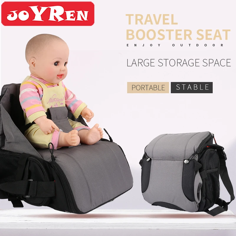 Multifunctional Portable Baby Travel Booster Seat & Diaper Bag Backpack