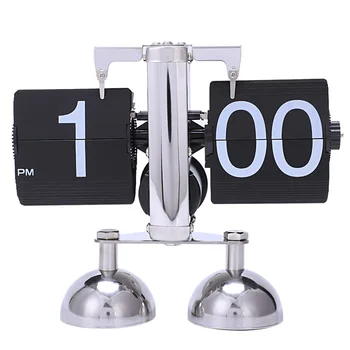 

Vintage Retro Flip Clock Scale Modern Digital Auto Page Turning Dual Stand Flip Clocks Home Decor Desk Table Quartz Clock