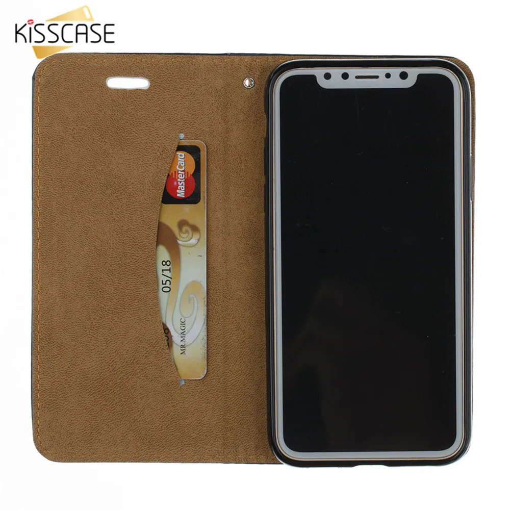 Чехол KISSCASE для A3 A5 A7 J3 J5 J7 2016 2017 кожаный флип чехол Samsung Galaxy Note 9 8 S9 S8 Plus S7 S6 Edge чехлы