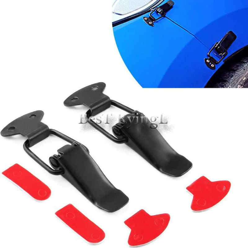 

Y1G 2 sets Universal Security Hood Lock Clip Kit Quick Release Hook Lock Clip For Racing Car Truck Accessories