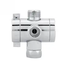 ABS 3-Way Shower Head Diverter Valve Connector Adapter Home Bathroom Accessory Adjustable Universal Showering Components