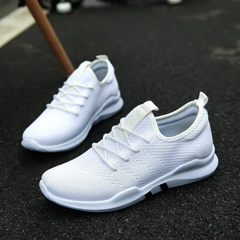 

2019 White shoes men Popular Fashion Comfortable Sneakers Hombre Casual Shoes Blue high quality Breathable Zapatillas